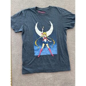 Sailor Moon Graphic Tee Shirt Women's Small Crescent Moon Usagi Anime Licensed G